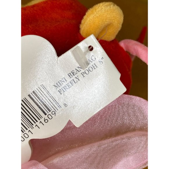 DISNEY FIREFLY POOH - Mini Bean Bag - 8" - NWT - Love Bug Pooh Plush - 2000 - Picture 5 of 8